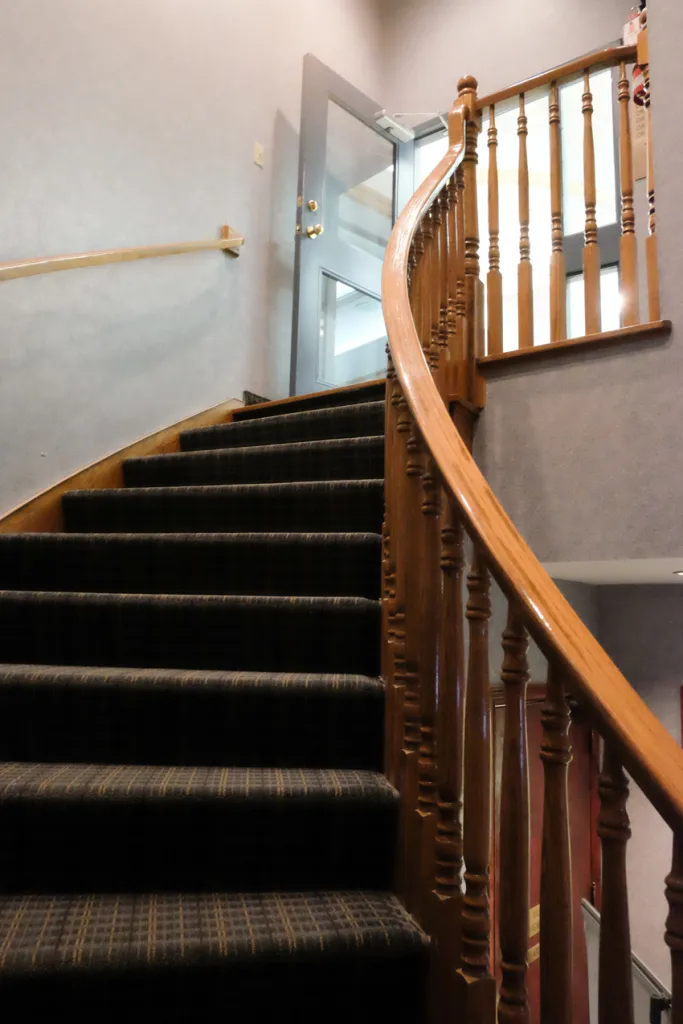 Image of the staircase in the office